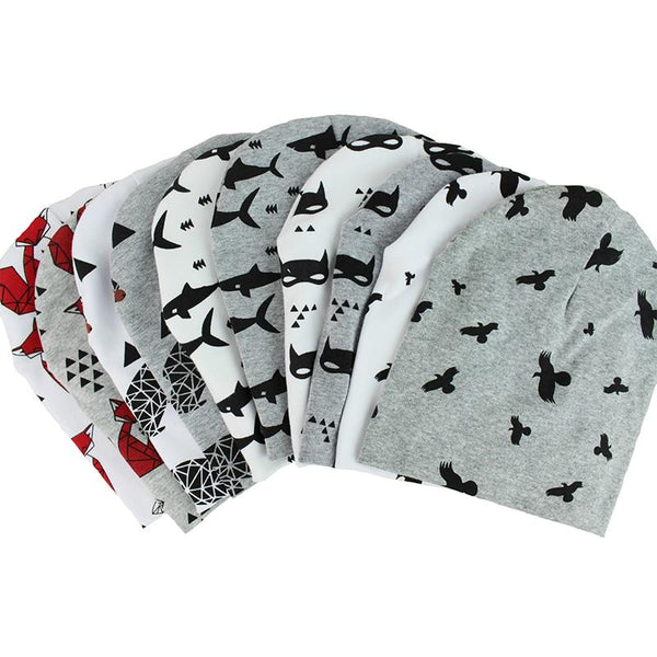 Baby Hat Scarf Knit Cotton Cartoon