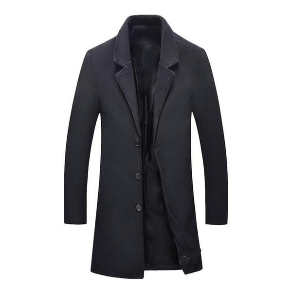 Jacket Wool Long Coat Men