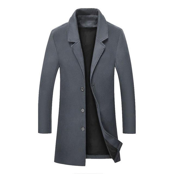 Jacket Wool Long Coat Men