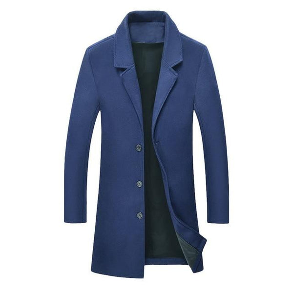 Jacket Wool Long Coat Men
