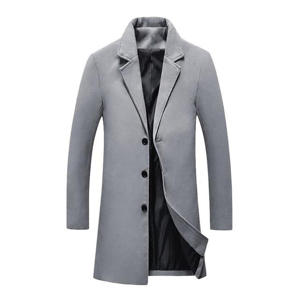 Jacket Wool Long Coat Men