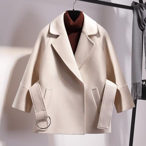 Woolen Coat Belt Jacket