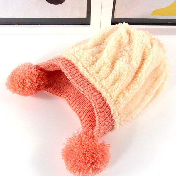 Children's Warm Earmuffs Hat Kitted Beard