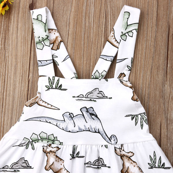 Baby Girls Dinosaur Strap Dress