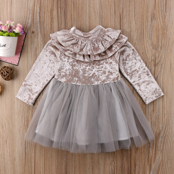 Ruffle Solid Lace Tutu Dress