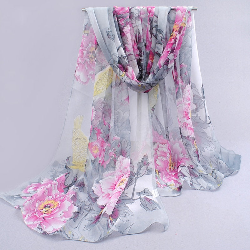 Chiffon Silk Scarf 2020  Female
