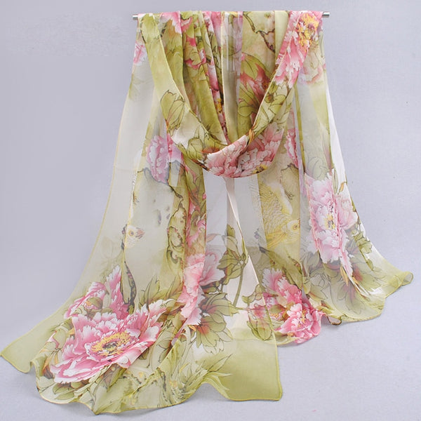 Chiffon Silk Scarf 2020  Female