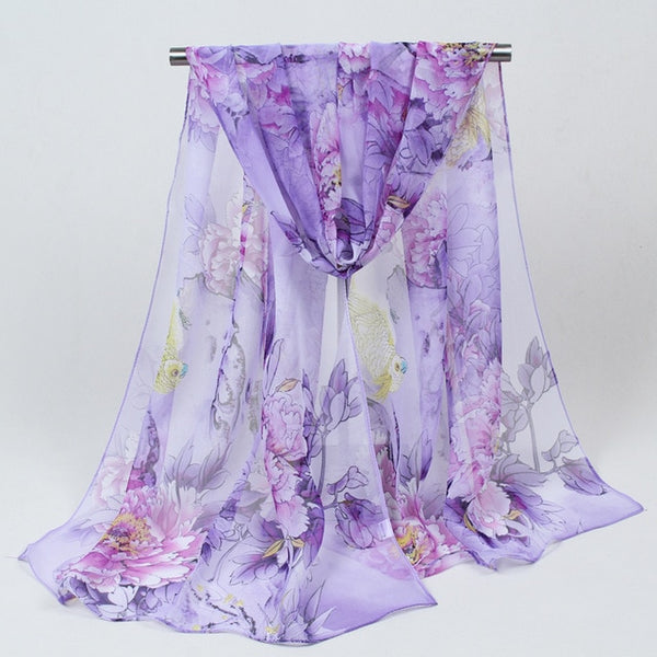 Chiffon Silk Scarf 2020  Female