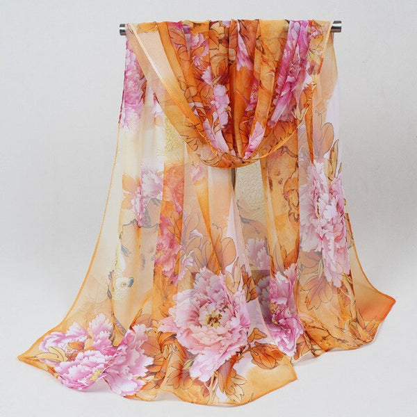 Chiffon Silk Scarf 2020  Female
