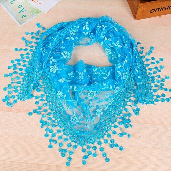 Fashion Women Triangular Lace Scarf