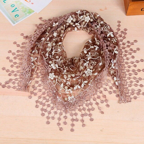 Fashion Women Triangular Lace Scarf
