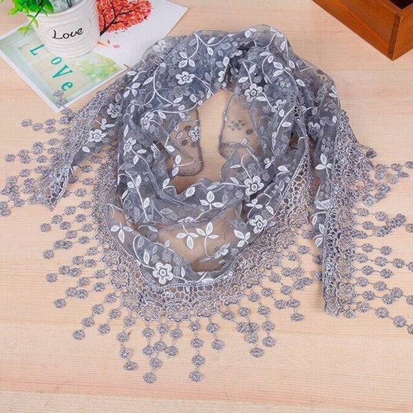 Fashion Women Triangular Lace Scarf