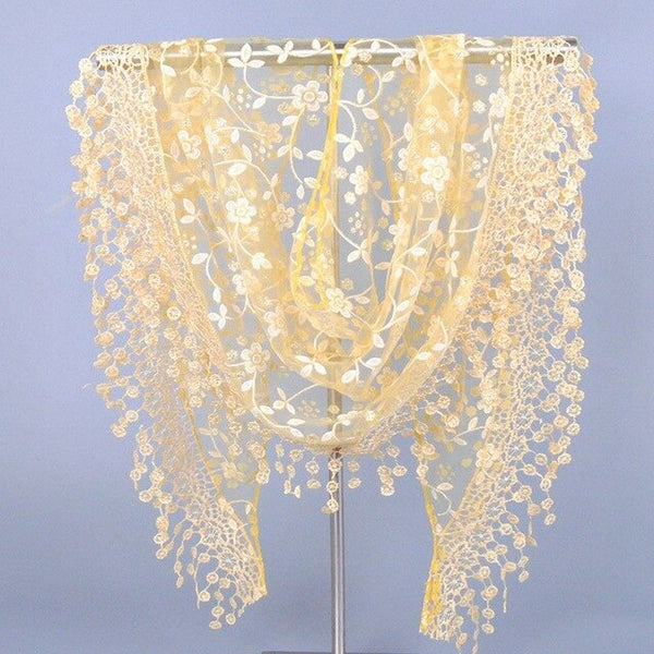 Fashion Women Triangular Lace Scarf