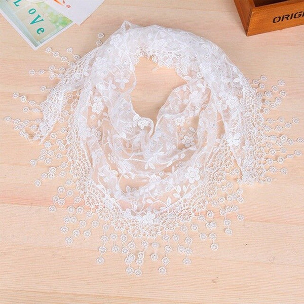 Fashion Women Triangular Lace Scarf